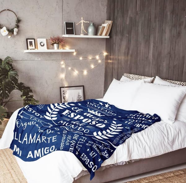 Anniversary Blanket Gift for Husband - 60x50in Spanish Design