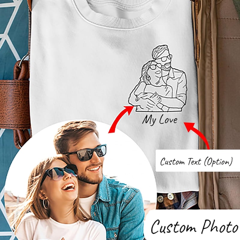 Custom Valentine's Hoodie - Design Your Own Photo Portrait