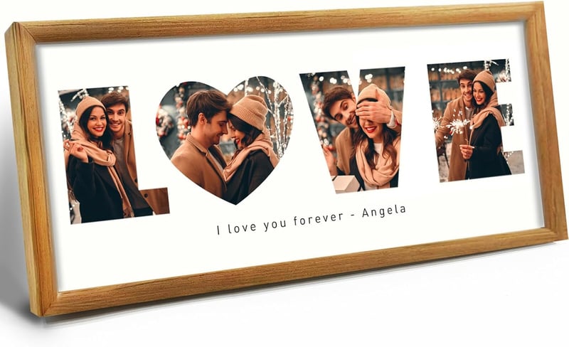 Personalized LOVE Picture Frame - Custom Gift for Couples