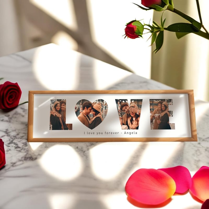 Personalized LOVE Picture Frame - Custom Gift for Couples