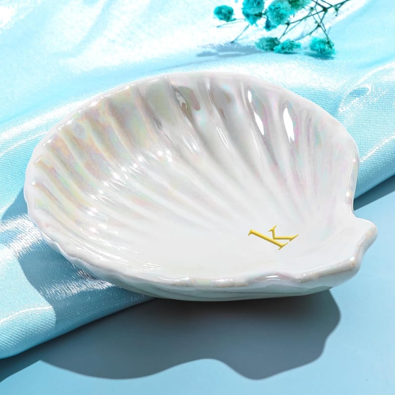 Shell Ceramic Jewelry Tray - Perfect for Birthday Gifts