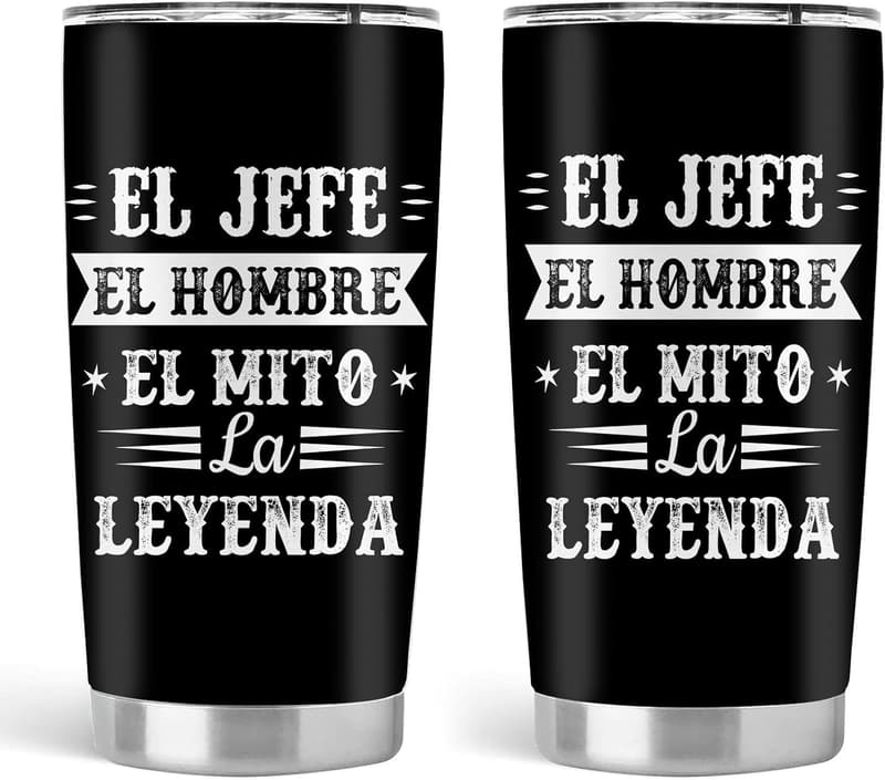 Cinco de Mayo Boss Gift: 20oz Stainless Steel Tumbler with Lid