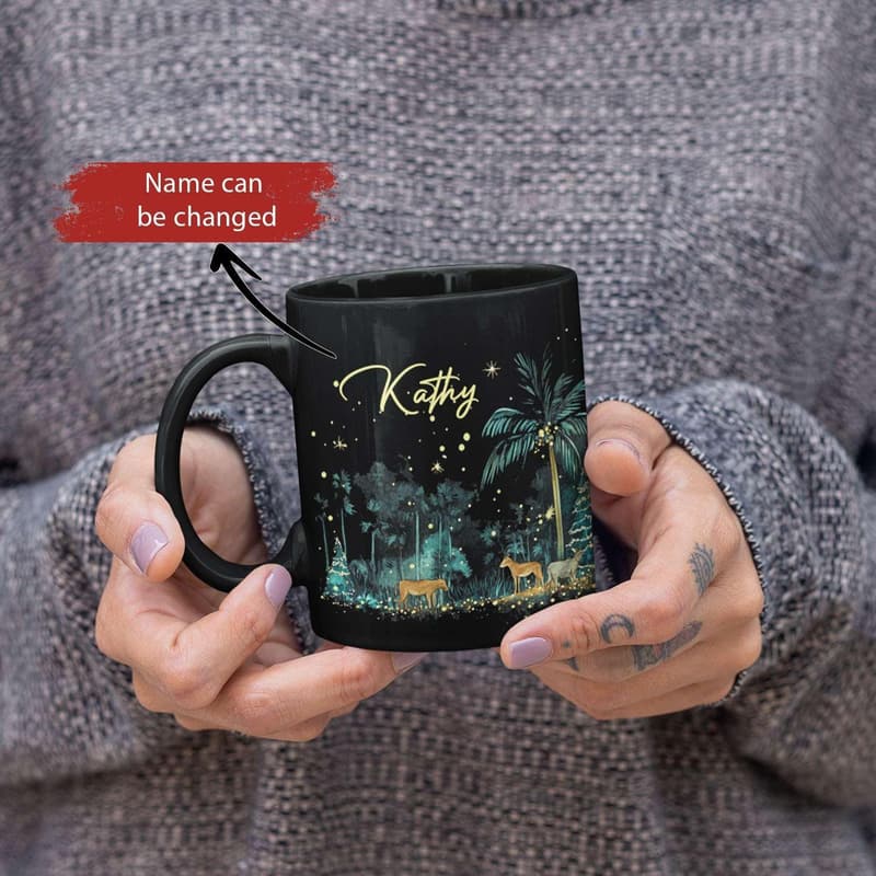 Personalized Christmas Nativity Scene Ceramic Mug