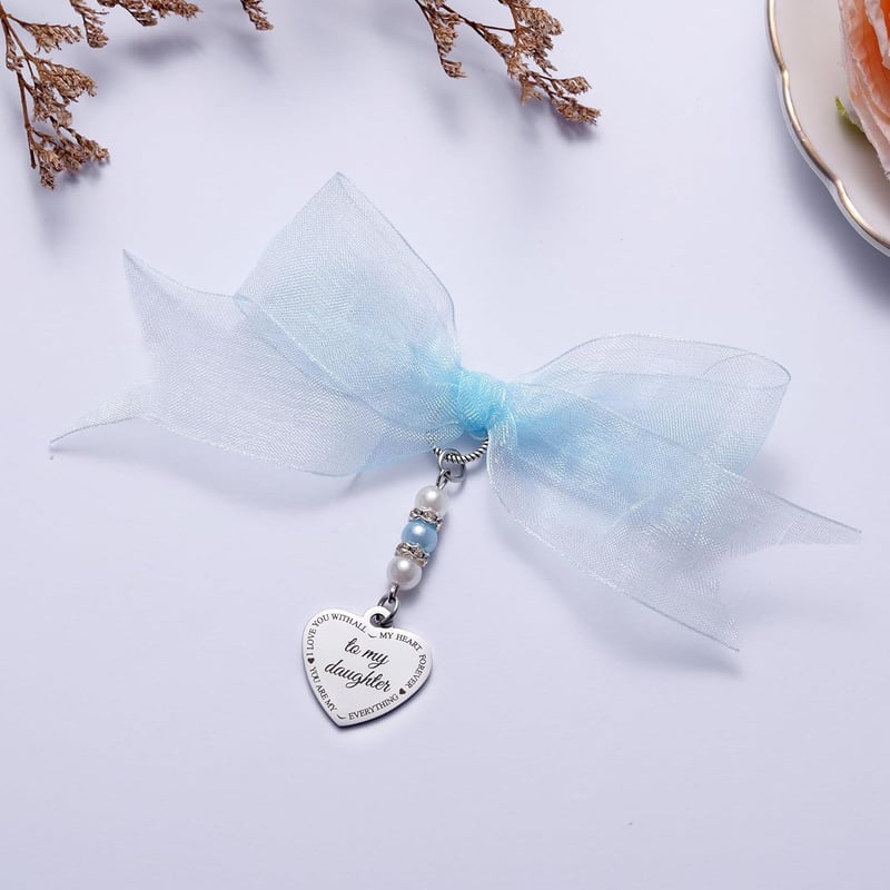 Blue Bridal Bouquet Charm Gift from Parents for Bride