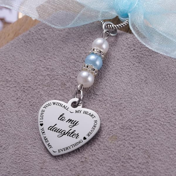 Blue Bridal Bouquet Charm Gift from Parents for Bride