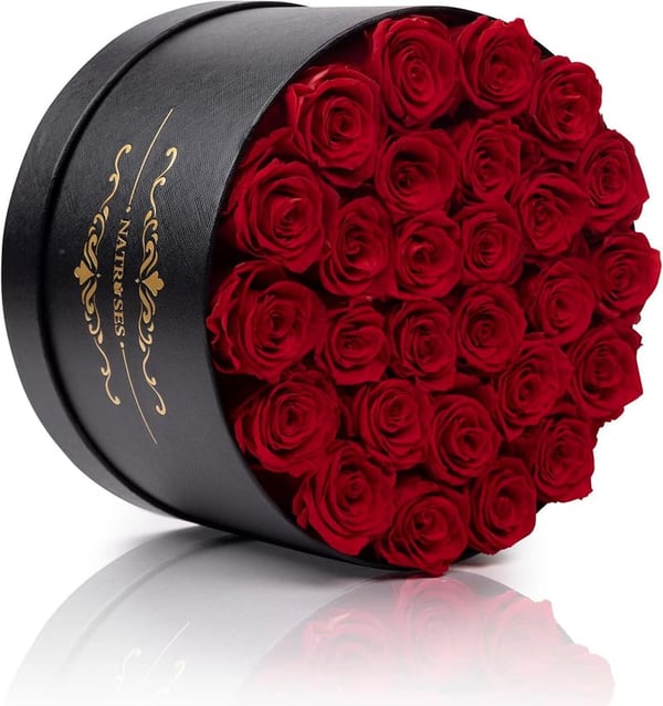 Preserved Roses Gift Box for Mother's Day - 27 Red Flowers