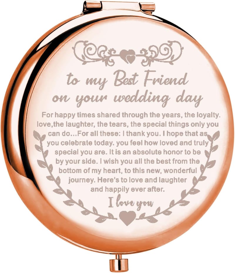 Bride's Wedding Day Gift - Best Friend Makeup Mirror