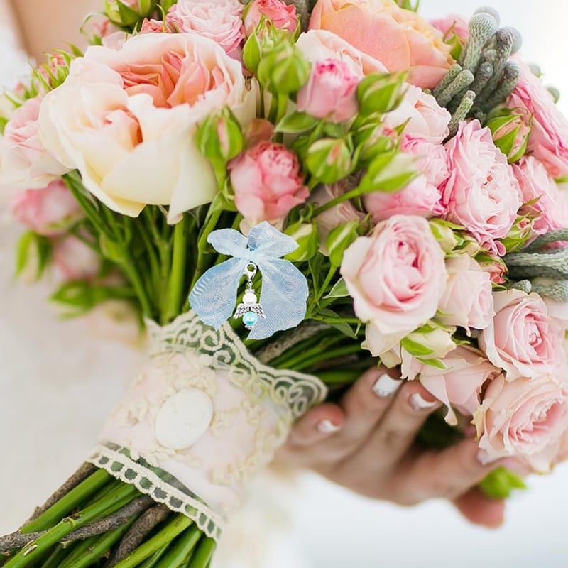 Bridal Shower Gift: Bouquet Angel Charm Jewelry Set