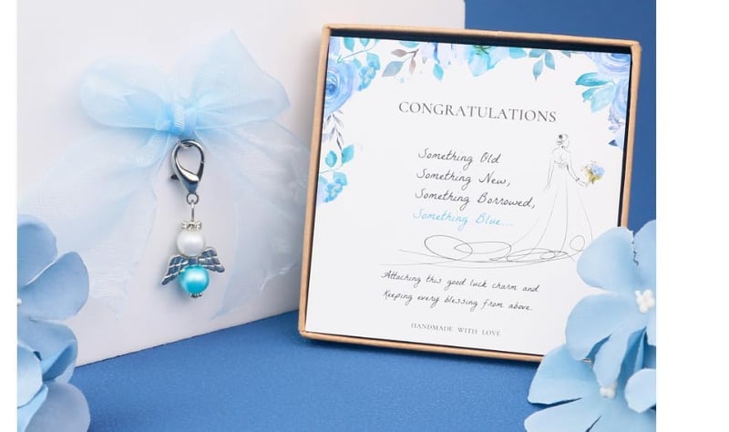 Bridal Shower Gift: Bouquet Angel Charm Jewelry Set