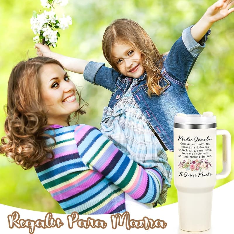 Mother's Day Stainless Steel Travel Tumbler for Mom, 40 oz