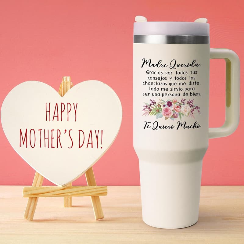 Mother's Day Stainless Steel Travel Tumbler for Mom, 40 oz
