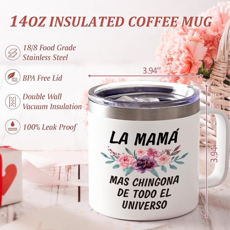 Mother's Day 14oz Stainless Steel Coffee Mug for Mom
