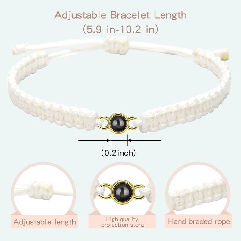 Personalized Photo Projection Bracelet for Women