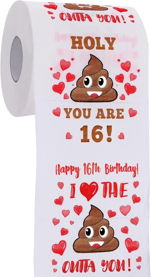 16th Birthday Prank Toilet Paper - Funny Gag Gift