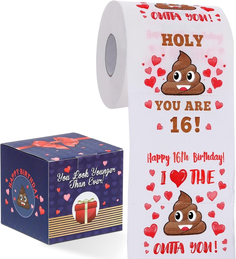 16th Birthday Prank Toilet Paper - Funny Gag Gift