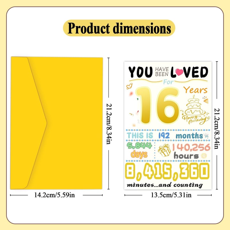 16th Birthday Card – Funny & Unique Gift for Kids