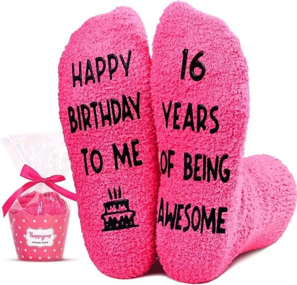 16th Birthday Socks for Teens - Fun Gift for Boys & Girls