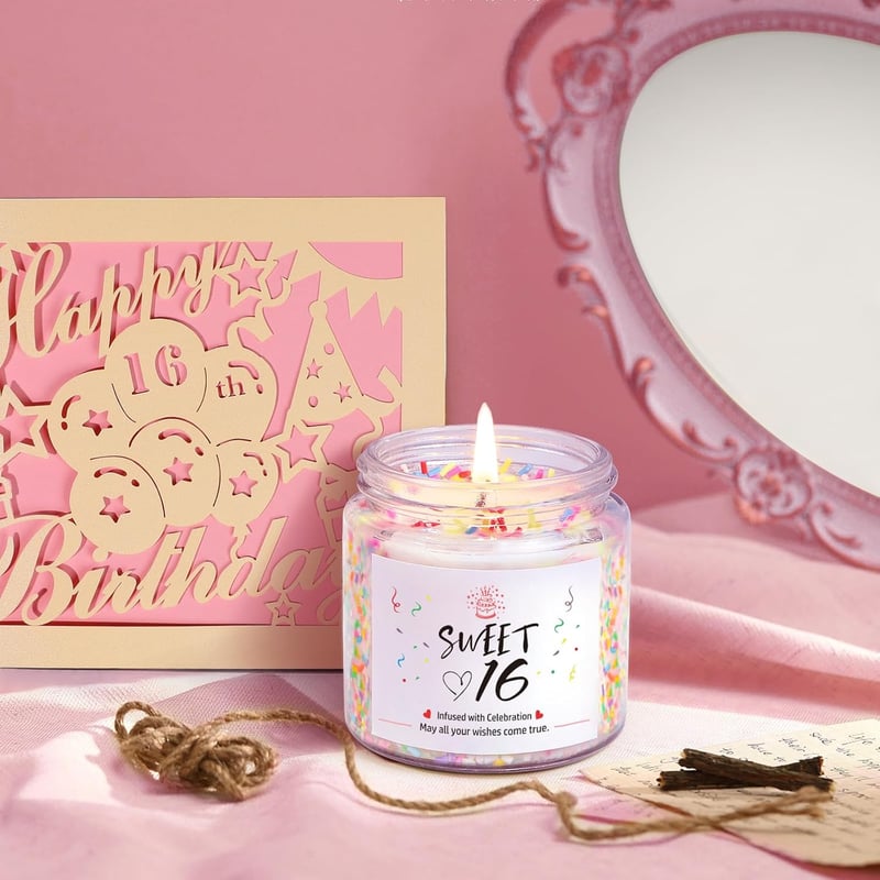 16th Birthday Gifts Box for Girls with 16oz Glass Cup