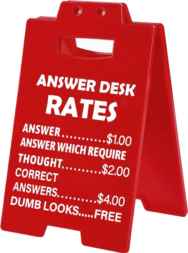 Funny Desk Sign for Work – Cool Office Gift for Coworkers and Bosses