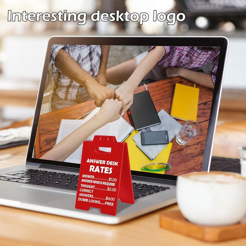 Funny Desk Sign for Work – Cool Office Gift for Coworkers and Bosses