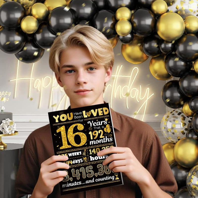 16th Birthday Card for Boys – Sweet 16 Gift Idea