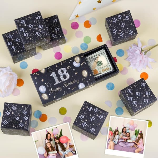16th Birthday Explosion Gift Box with Cash & Confetti