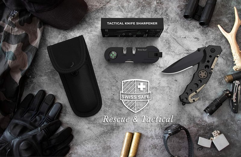 Tactical 3-in-1 Knife for Military & First Responders - Gray Carbon Fiber