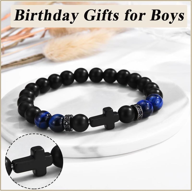 Birthday Cross Bracelets for Boys - Unique Gift for Sons