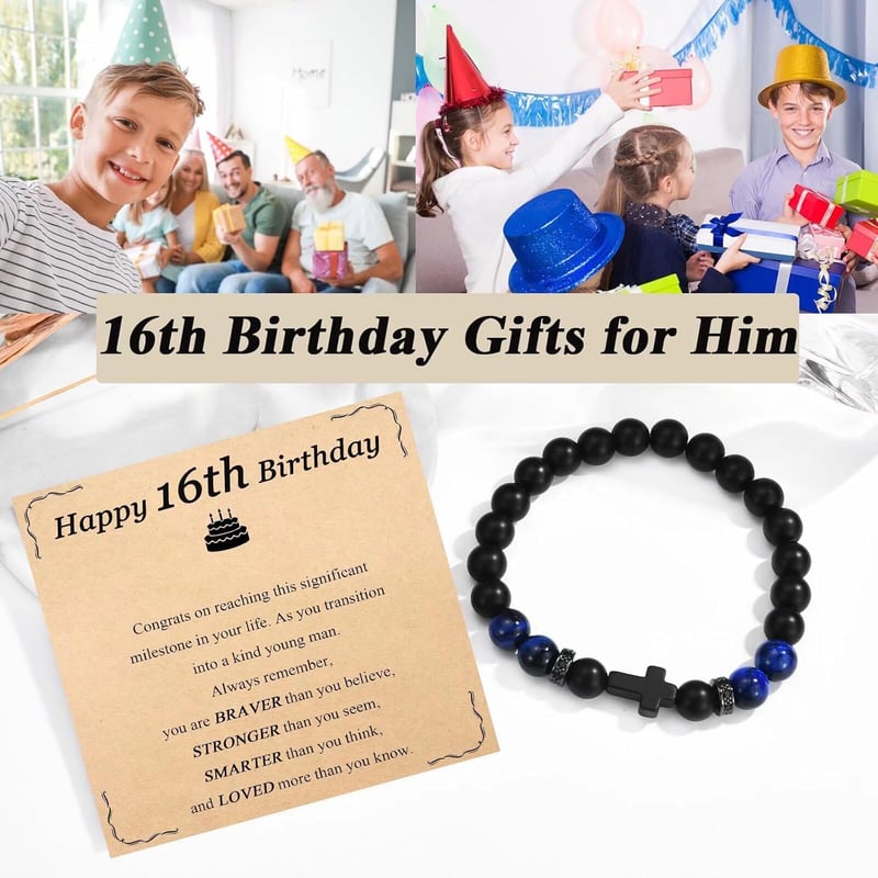 Birthday Cross Bracelets for Boys - Unique Gift for Sons