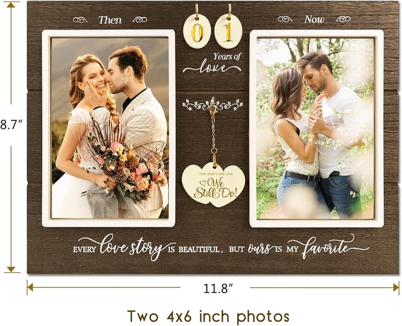 Anniversary Picture Frames for Couples - 1-99 Years