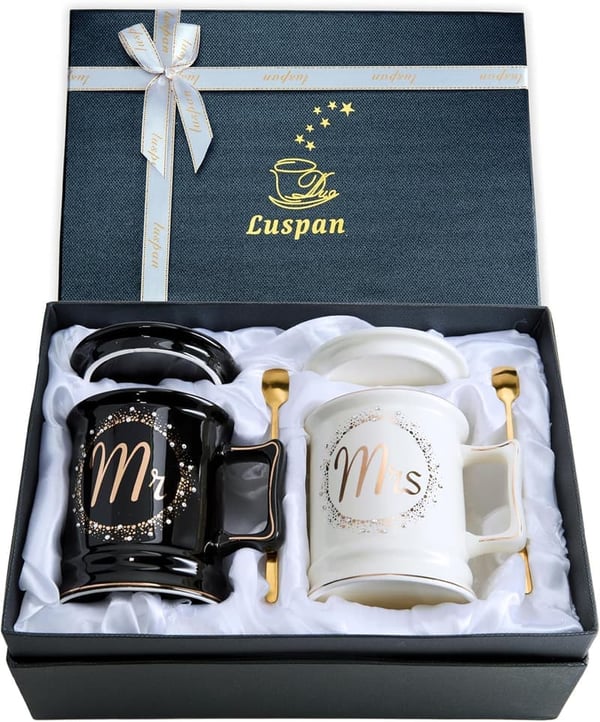 Mr & Mrs Coffee Mugs - Wedding Gifts for Couples