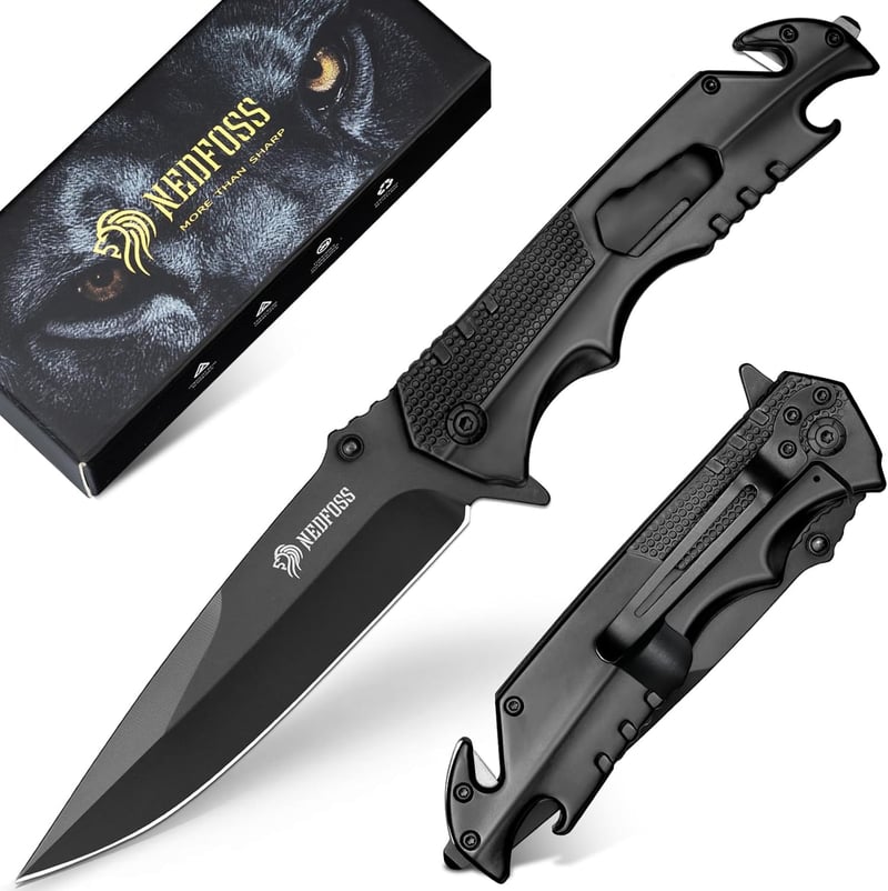 5-in-1 Multitool Pocket Knife for Men, Survival and Rescue