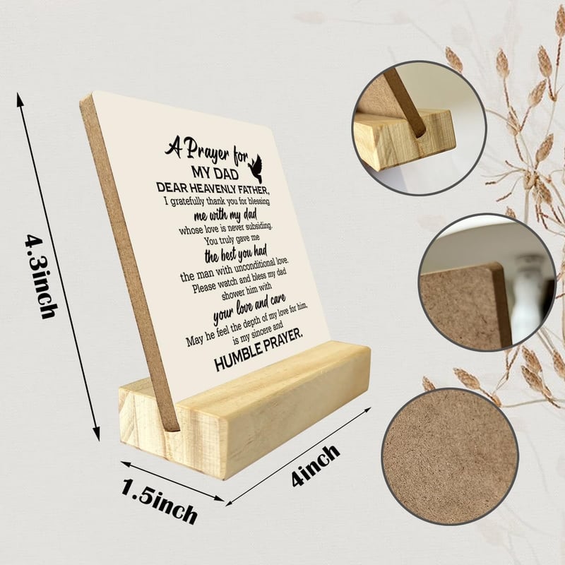 Father's Day Gift - Meaningful Wood Sign for Dad