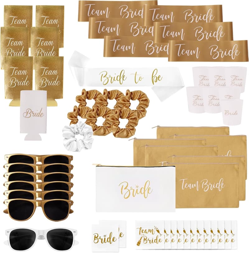 Bachelorette Party Favors Kit – 56 Piece Team Bride Accessories