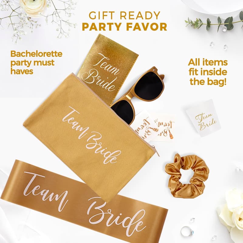 Bachelorette Party Favors Kit – 56 Piece Team Bride Accessories