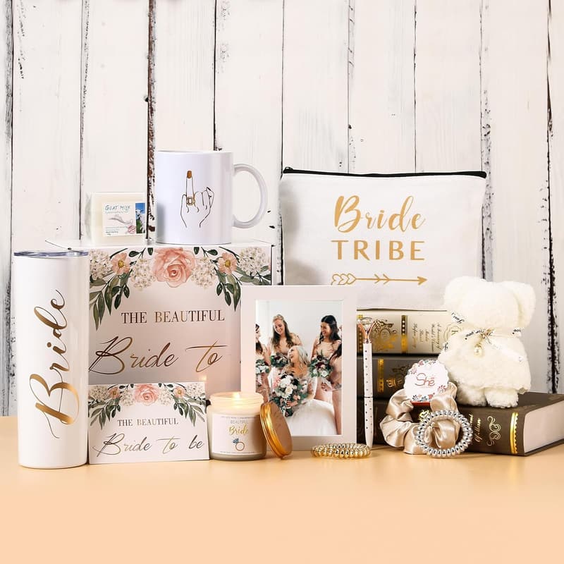 Bridal Shower Gift Box - Stainless Steel & Ceramic Cups