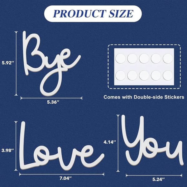 Boho Love You Bye Wood Sign for Home Decor, 21.6”