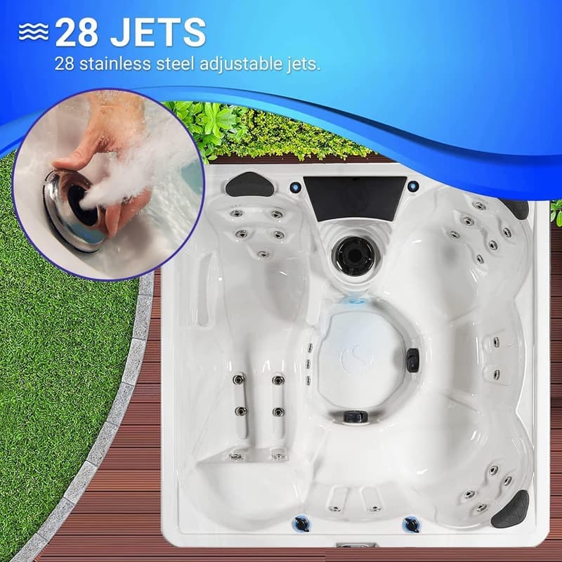 2023 Edgewater® 28-Jet Hot Tub for 5-6, Driftwood Design