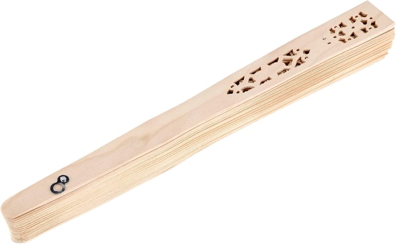 Sandalwood Folding Fans - 60 Pack for Weddings & Gifts