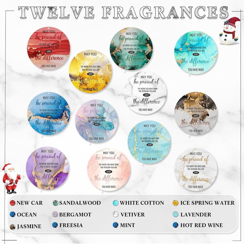 Employee Appreciation Scented Car Air Fresheners - 24 Pcs Set