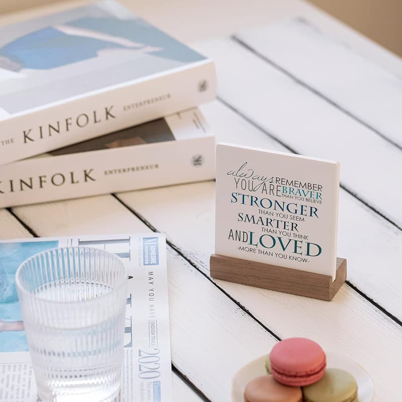 Inspirational Desk Decor Plaque for Women – Motivational Gift