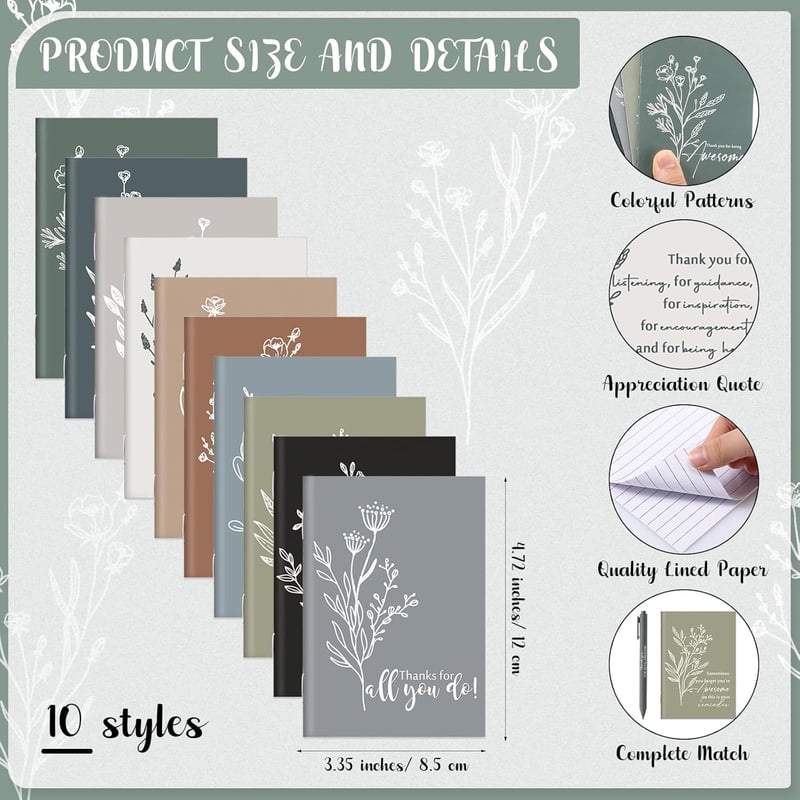 Inspirational Notebook & Pen Set for Graduation Gifts (40 Pcs)