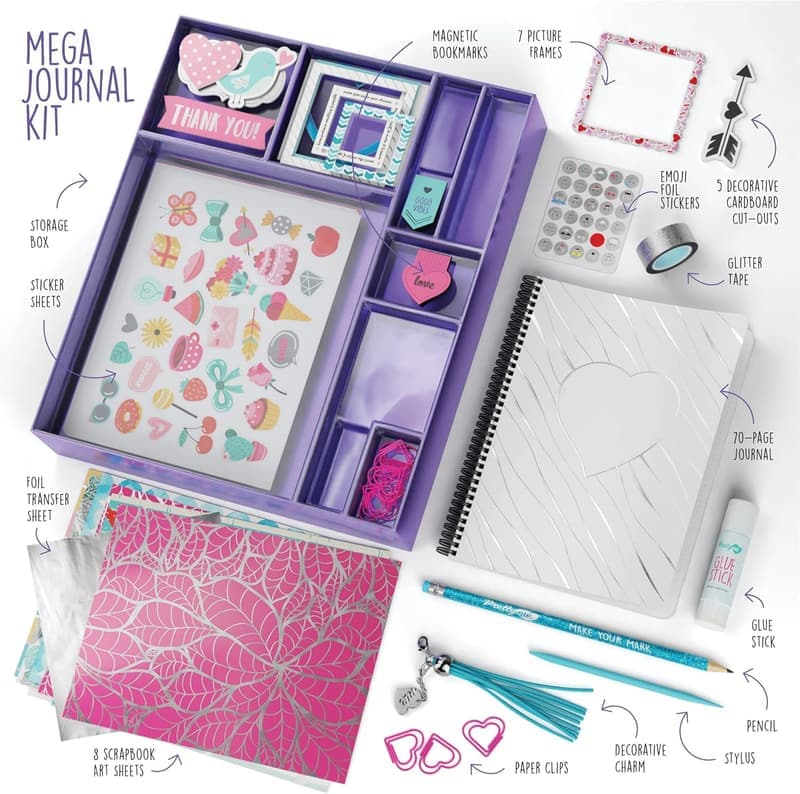 Girls' DIY Journal Kit - Fun Craft Supplies for Ages 8-14