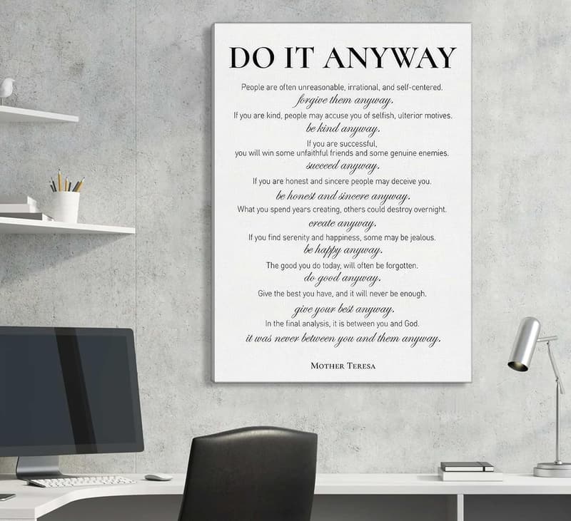 Inspirational Motivational Canvas Art for Home or Office Decor