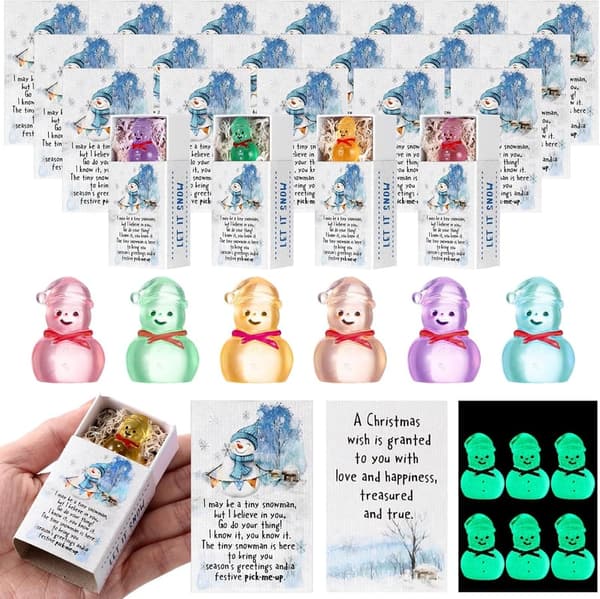 Christmas Appreciation Mini Snowman Figurines - 36 Sets