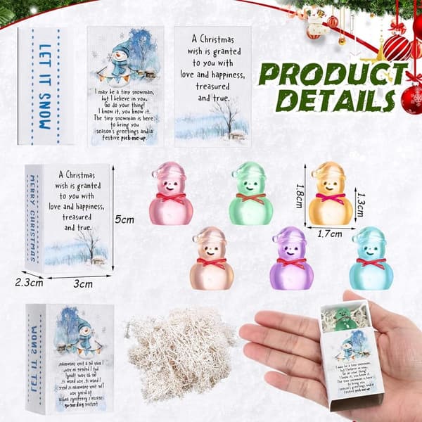 Christmas Appreciation Mini Snowman Figurines - 36 Sets