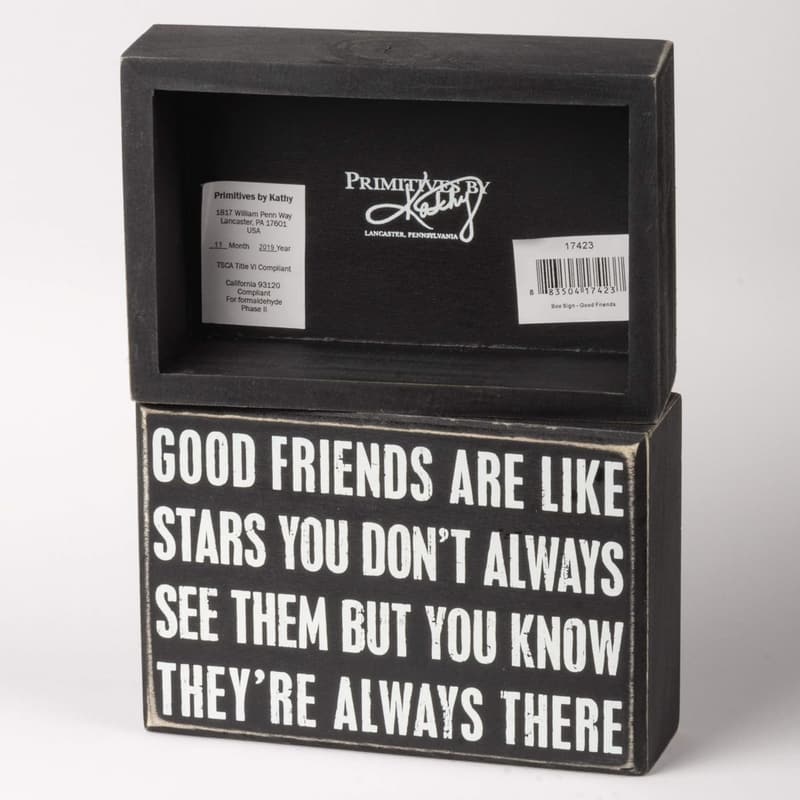 Good Friends Wood Box Sign by Primitives by Kathy, 6