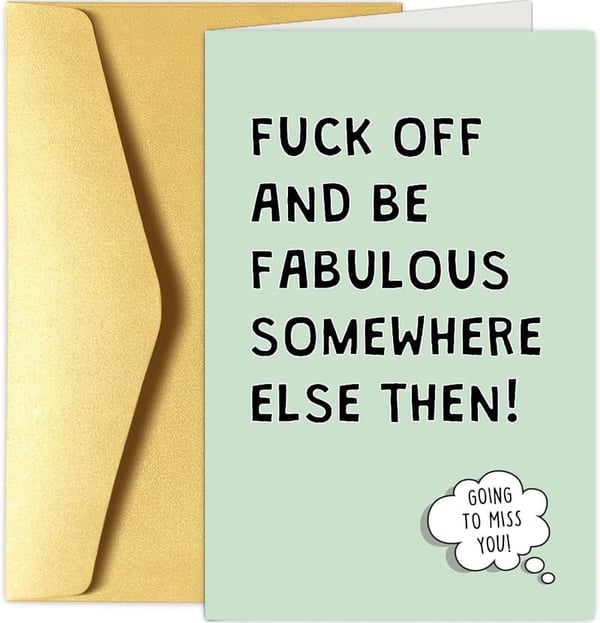 Retirement Goodbye Card - Funny Gift for Colleague