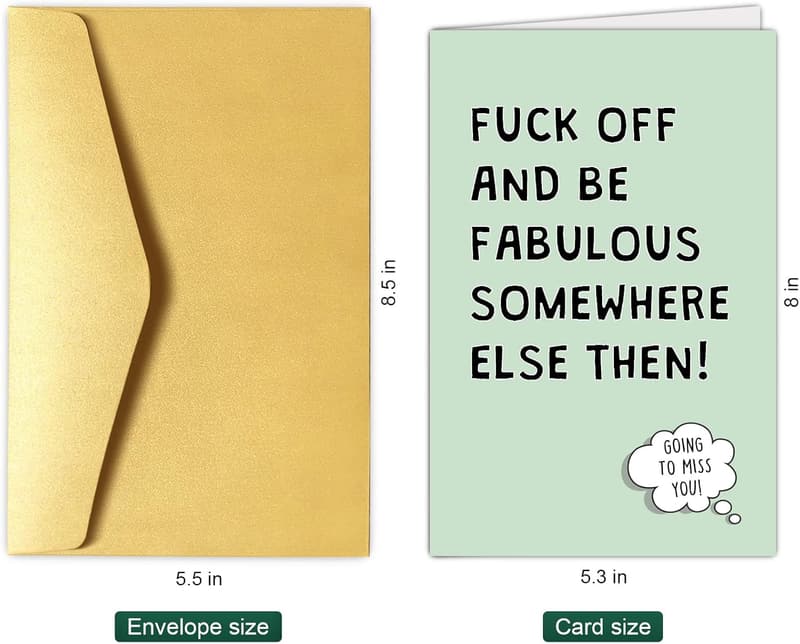 Retirement Goodbye Card - Funny Gift for Colleague