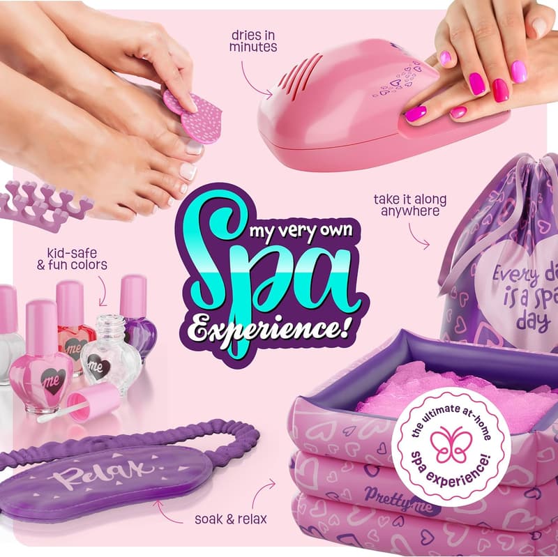 Kids Manicure & Pedicure Spa Day Kit for Ages 5-10